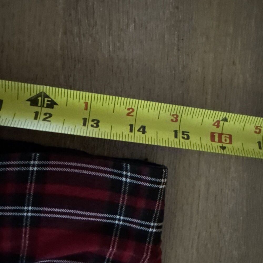 Zara Red Plaid Tartan Zipped Moto Skinny Pants Leggings Size M Grunge Punk Goth - Picture 8 of 10